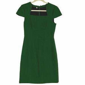 Anthropologie | 4C Green Short Sleeve Dress Size 6 100% Cotton